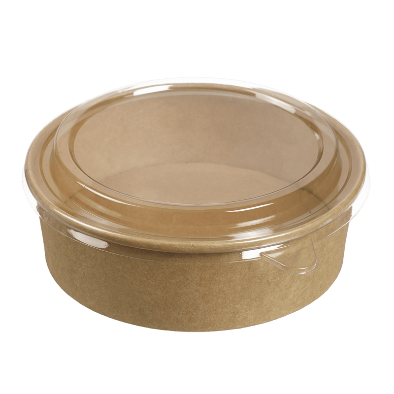 Saladier rond Ecokraft + couvercle 1100 ml