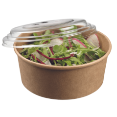 Saladier rond Ecokraft + couvercle 750 ml