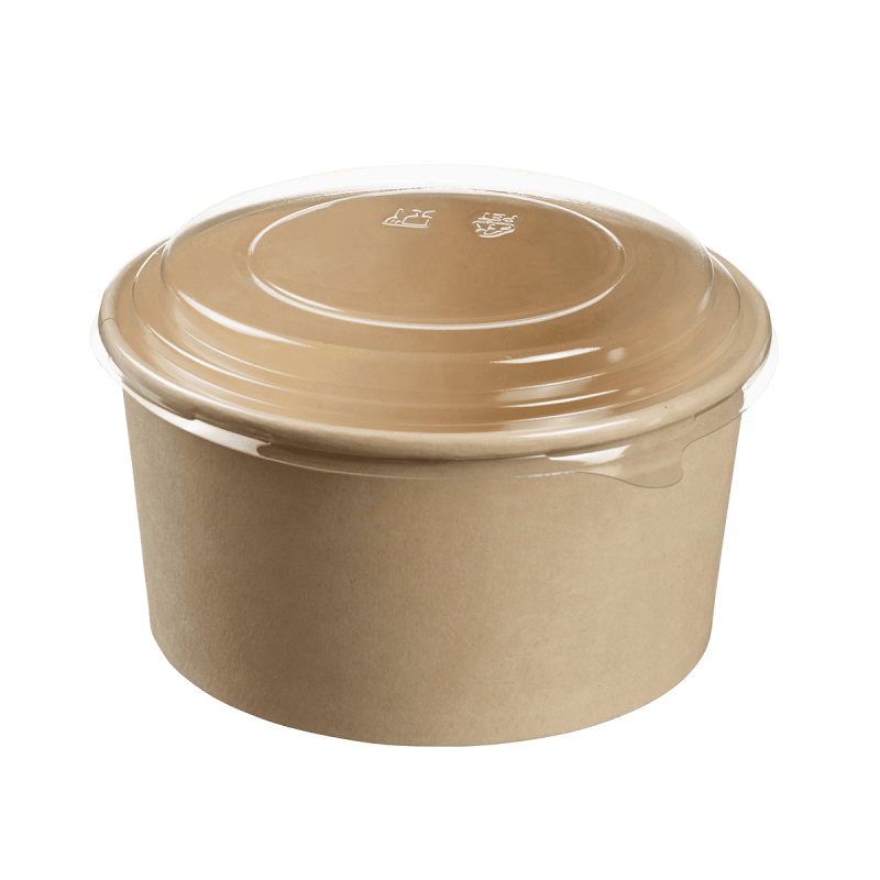 Saladier rond fibre de bambou + couvercle 1000 ml