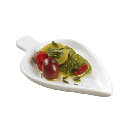 Verrine Feuille céramique 96x61x11 mm