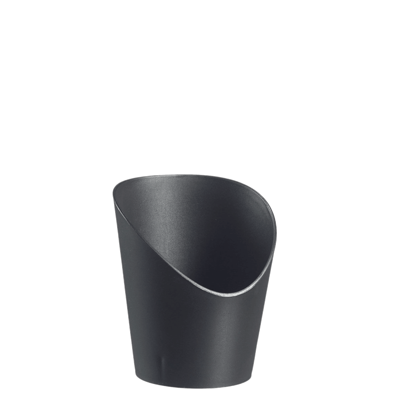 Barquette frites LOOP PP anthracite mat H90 Ø74 mm