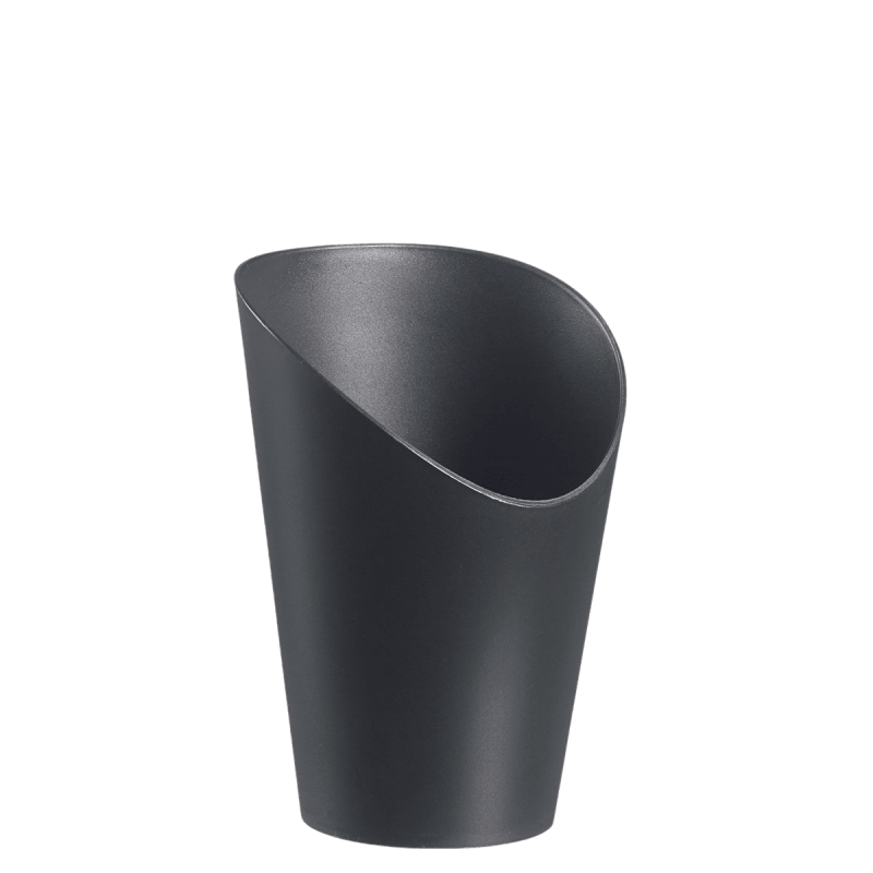 Barquette frites LOOP PP anthracite mat H120 Ø82 mm