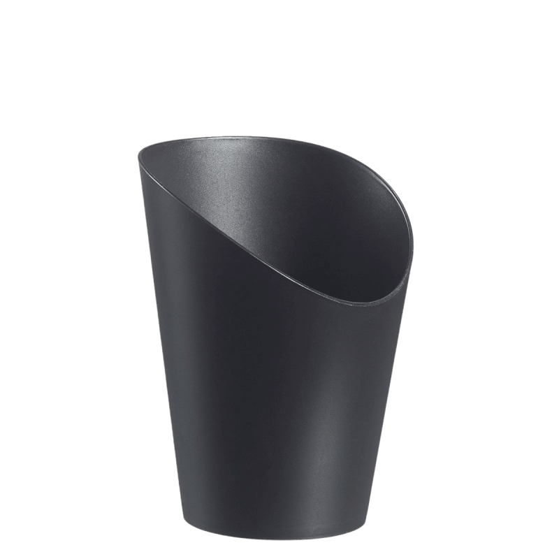 Barquette frites LOOP PP anthracite mat H125 Ø91 mm Barquette frites LOOP PP anthracite mat H125 Ø91 mm