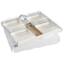 Couvercle Ecokraft compact blanc brillant 331x284x30 mm