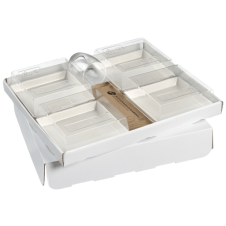 Couvercle Ecokraft compact blanc brillant 331x284x30 mm