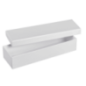 Coffret carton blanc (base + couvercle) 245x80x50 mm