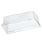 Couvercle RPET pour assiette Quartz pulpe de canne 110x60mm