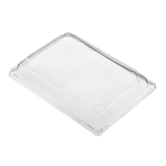 Barquette bois avec lamination + couvercle OPS 700 ml