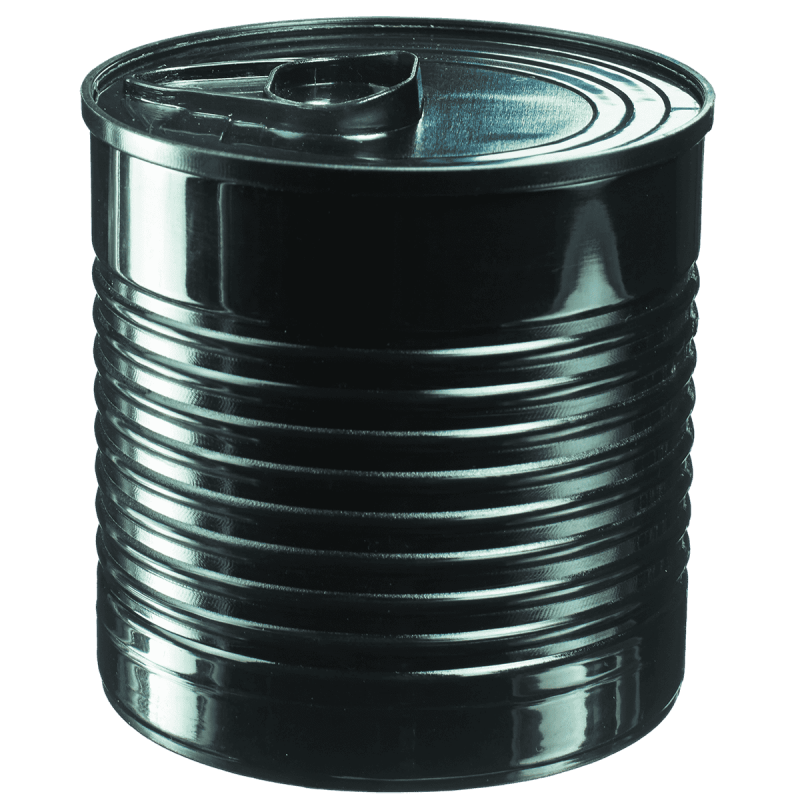 Boite de conserve 220 ml noire PP