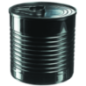 Boite de conserve 220 ml noire PP