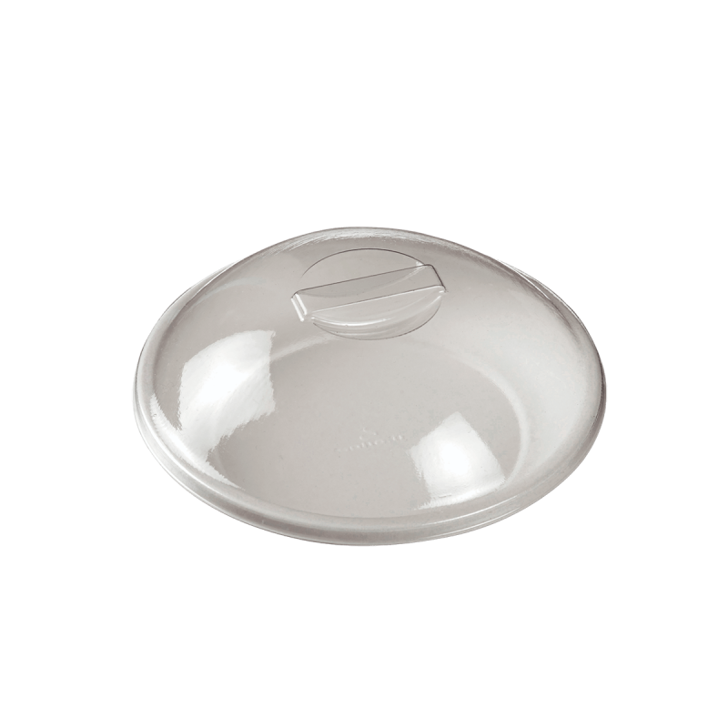 Couvercle transparent pour assiette GALAXIE ronde pulpe de canne