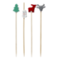 Piques Noël 4 modèlesx50, pack de 200