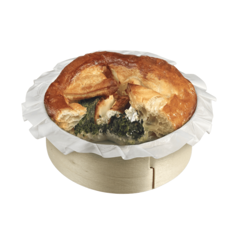 Cercle bois avec encoche + papier cuisson Ø125 H42 mm