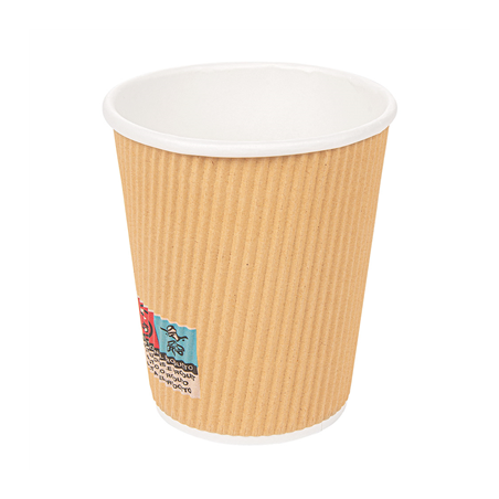 GOBELETS BOISSONS CHAUDES DOUBLE PAROI, ONDULÉ