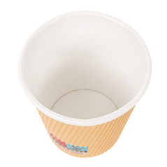 GOBELETS BOISSONS CHAUDES DOUBLE PAROI, ONDULÉ