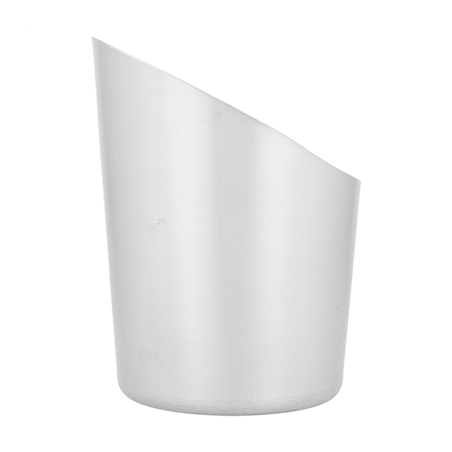 MINI RÉCIPIENTS À FRITES TRONQUÉS, LISSES 'ARTINOX'  Ø 8,5x8,5 CM ARGENTE INOX (12 UNITÉ)