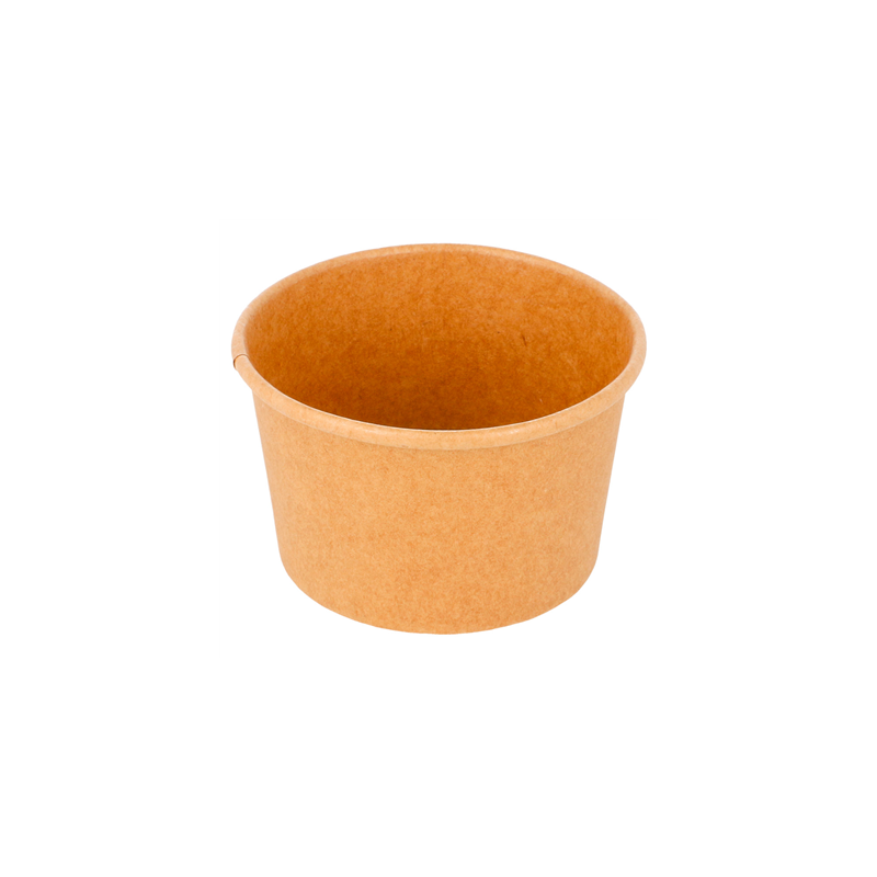 POTS À GLACES 120 ML 210 + 18 PE G/M2 Ø7,7x4,7 CM MARRON CARTON (2000 UNITÉ)