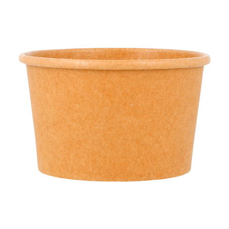 POTS À GLACES 120 ML 210 + 18 PE G/M2 Ø7,7x4,7 CM MARRON CARTON (2000 UNITÉ)