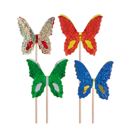 DÉCORS POUR GLACES "PAPILLONS METALISÉS"