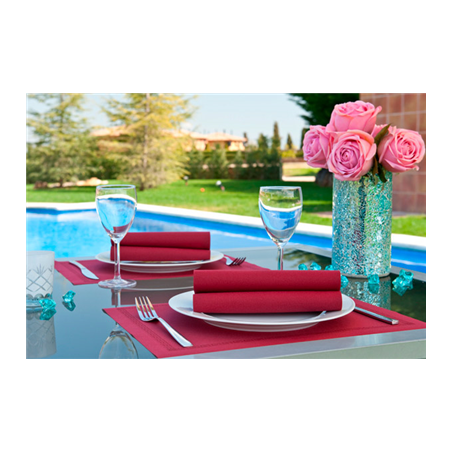 SERVIETTES  55 G/M2 40x40 CM BORDEAUX AIRLAID (700 UNITÉ)