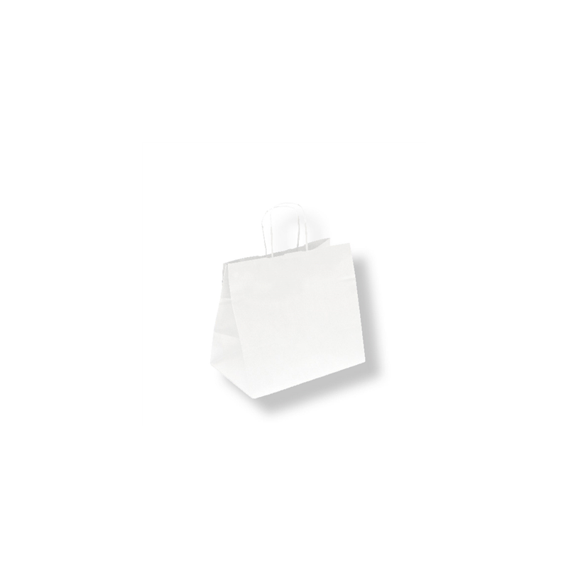 SACS SOS TRAITEUR AVEC ANSES  80 G/M2 26+17x24 CM BLANC CELLULOSE (250 UNITÉ)