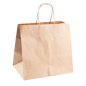 SACS SOS TRAITEUR AVEC ANSES  80 G/M2 26+17x24 CM NATUREL KRAFT (250 UNITÉ)