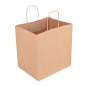 SACS SOS TRAITEUR AVEC ANSES  90 G/M2 26+20x27 CM NATUREL KRAFT (250 UNITÉ)