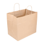 SACS SOS TRAITEUR AVEC ANSES  90 G/M2 32+21x28,5 CM NATUREL KRAFT (250 UNITÉ)