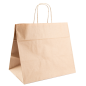 SACS SOS TRAITEUR AVEC ANSES  90 G/M2 32+21x28,5 CM NATUREL KRAFT (250 UNITÉ)