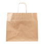 SACS SOS TRAITEUR AVEC ANSES  90 G/M2 32+21x28,5 CM NATUREL KRAFT (250 UNITÉ)