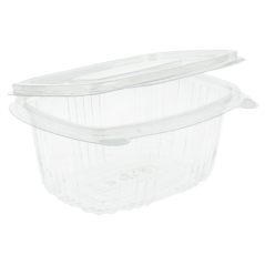 RÉCIPIENTS + COUVERCLE 375 ML 13,2x9,5x6 CM TRANSPARENT RPET (600 UNITÉ)