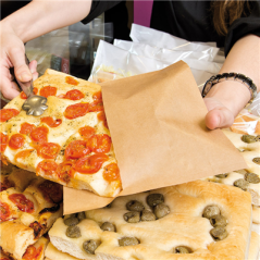 RÉCIPIENTS AVEC BASE 'KANGOO PACK' 50 G/M2 + 20 LDPE 21+3x17/11 CM NATUREL KRAFT (100 UNITÉ)