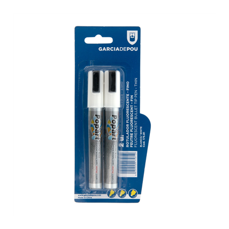 2 U. FEUTRES FLUORESCENTS FINS