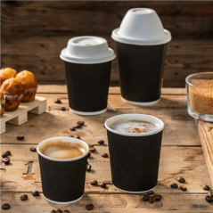 GOBELETS BOISSONS CHAUDES DOUBLE PAROI ONDULÉ