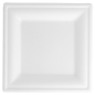 ASSIETTES CARRÉES 'BIONIC'  16x16x1 CM BLANC BAGASSE (1000 UNITÉ)