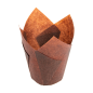 MUFFIN CUPS 'TULIP' 50 G/M2 15x15 CM MARRON PARCH.INGRAISSABLE (1000 UNITÉ)