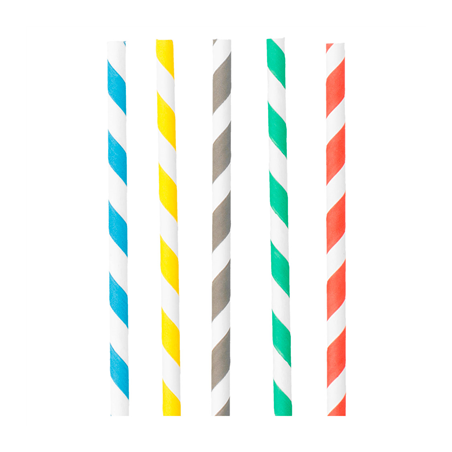 PAILLES DROITES À FRANGES 'PAPER'  Ø0,60x20 CM ASSORTI PAPIER (3000 UNITÉ)