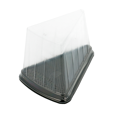 300 U. RÉCIPIENTS TRIANGULAIRES POUR GÂTEAUX  12,4x8,75x8,2CM TRANSPARENT PET (300 UNITÉ)