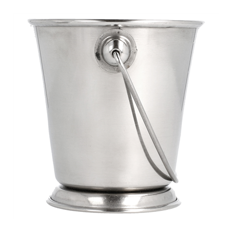 MINI SEAUX 'ARTINOX'  Ø 12x12 CM ARGENTE INOX (12 UNITÉ)