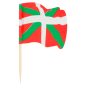 PETITS DRAPEAUX "EUSKADI"  4x3/6,5 CM ASSORTI BOIS (144 UNITÉ)