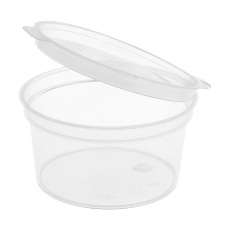 PETITS POTS + COUVERCLE INCLUS 30 ML Ø5/4x2.7 CM TRANSPARENT PP (1000 UNITÉ)