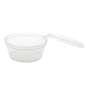 PETITS POTS + COUVERCLE INCLUS 60 ML Ø6/4,6x2.5 CM TRANSPARENT PP (1000 UNITÉ)