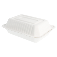COQUILLES 'BIONIC' 1 L 16,5x22,5x6,4 CM BLANC BAGASSE (200 UNITÉ)