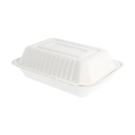 COQUILLES 'BIONIC' 1 L 16,5x22,5x6,4 CM BLANC BAGASSE (200 UNITÉ)