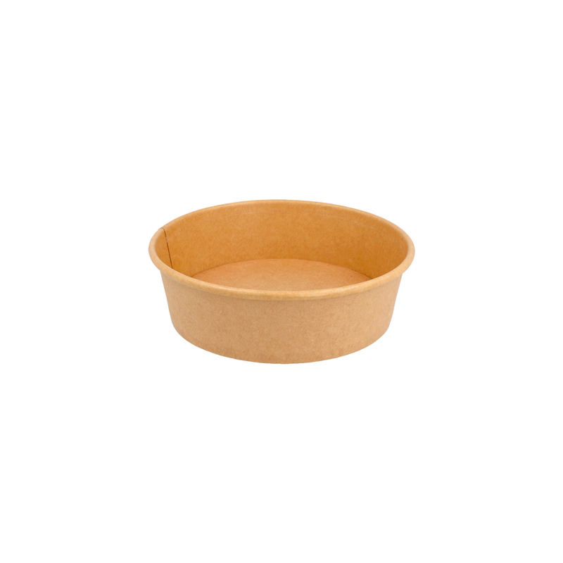 POTS SALADIERS 500 ML - 16,7 oz 300 + 18 PE G/M2 Ø15/12,8x4,5 CM NATUREL KRAFT (300 UNITÉ)