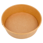 POTS SALADIERS 500 ML - 16,7 oz 300 + 18 PE G/M2 Ø15/12,8x4,5 CM NATUREL KRAFT (300 UNITÉ)