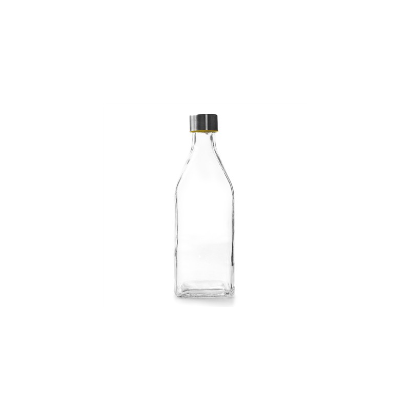BOUTEILLE + BOUCHON ACIER 'WAKI GLASS' 1 L Ø 8,8x25,8 CM TRANSPARENT VERRE (12 UNITÉ)