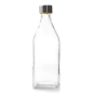 BOUTEILLE + BOUCHON ACIER 'WAKI GLASS' 1 L Ø 8,8x25,8 CM TRANSPARENT VERRE (12 UNITÉ)