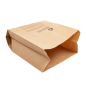 SACS COMPOSTABLES 8 L 70 G/M2 26+14x35 CM NATUREL KRAFT (500 UNITÉ)
