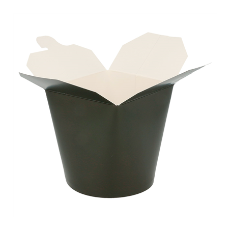 RÉCIPIENTS MULTIUSAGES MICRO-ONDABLES 960 ML 305 + 18 PE G/M2 Ø9x10,8 CM NOIR CARTON (50 UNITÉ)